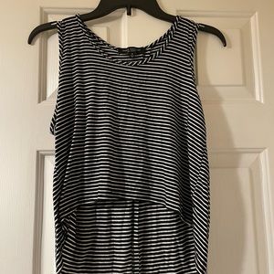 Cropped tank with stripes